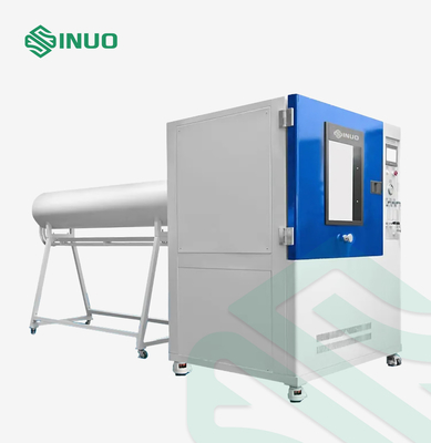 Buon prezzo Il tubo flessibile orizzontale dell'apparecchiatura di collaudo dell'ingresso dell'acqua di IPX5 IPX6 dota lo spruzzo d'acqua d'un polverizzatore di IEC 60529 in linea